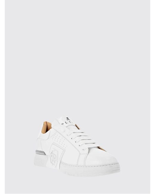 Philipp Plein White Low-Top Hexagon Sneakers for men
