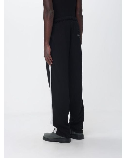 Dolce & Gabbana Black Dolce &Amp Gabbana Cotton Jogging Trousers With Elasticated Waist And Contrast Logo for men