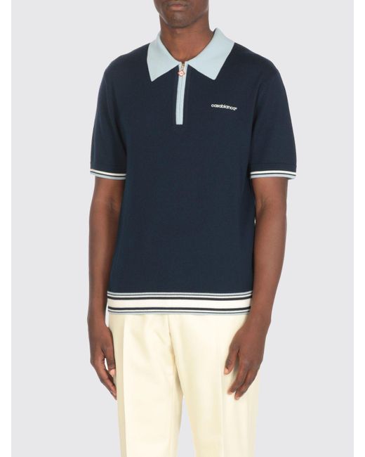 Casablanca Blue Polo Shirt for men