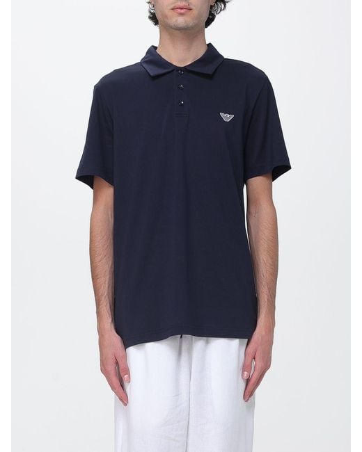 Emporio Armani Blue Polo Shirt for men