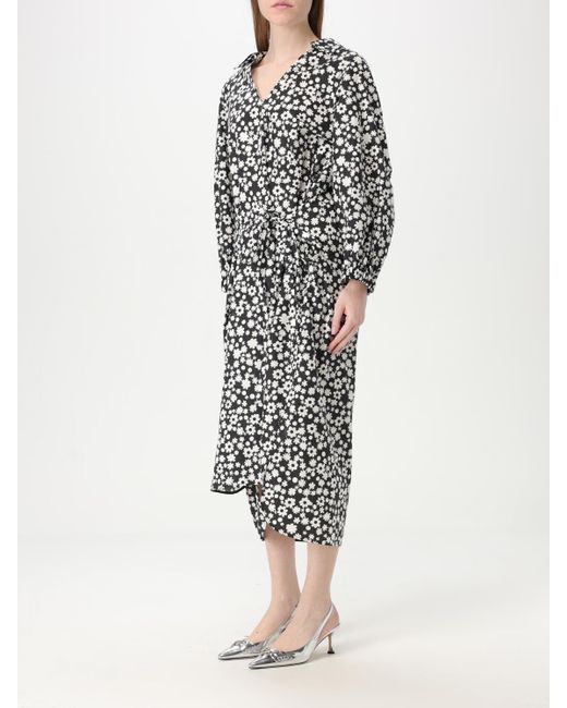 Marni Black Pop Fields Organic Cotton Poplin Midi Dress