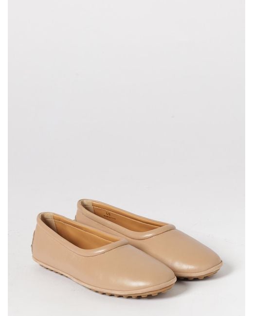 Tod's Natural Leather Ballerinas