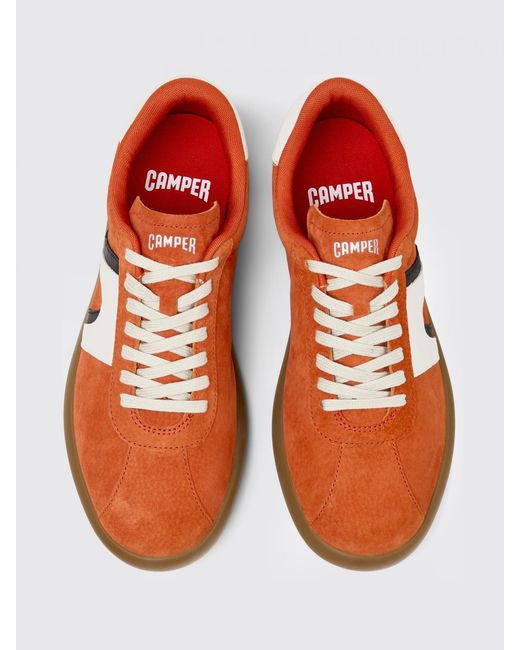 Camper Orange Pelotas Soller Nubuck Sneakers for men
