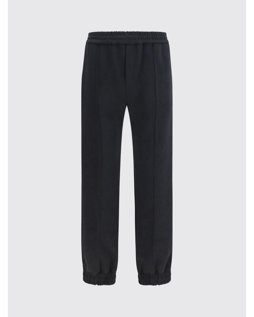 Valentino Blue Cotton Blend Jogging Trousers With Vlogo Signature Detail for men