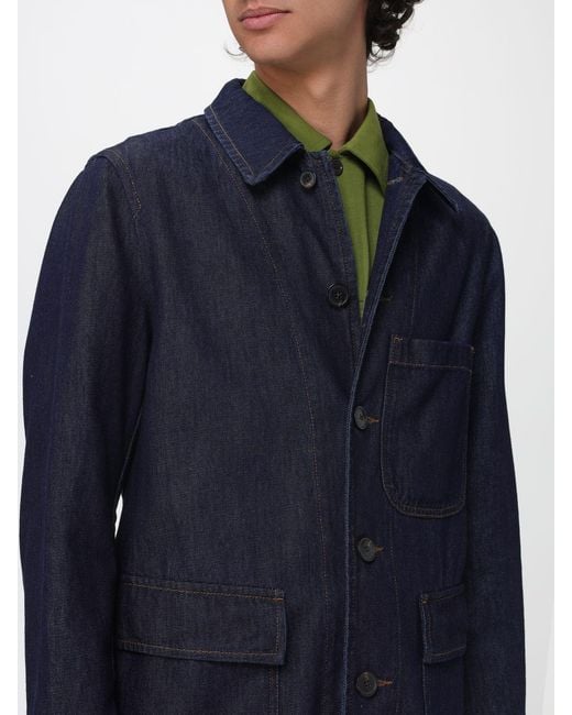 Dries Van Noten Blue Denim Shirt Jacket for men