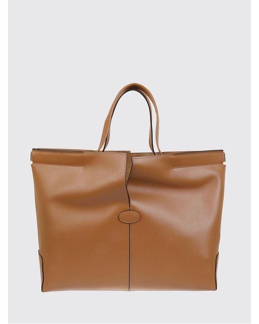 Tod's Brown Di Bag Folio Leather Bag