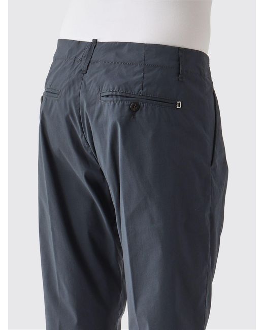 Dondup Blue Cotton Slim Fit Pants for men
