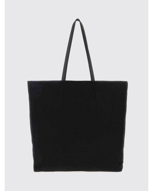 The Row Black Tori Cotton Canvas Tote Bag With Double Handles And Embossed Logo for men