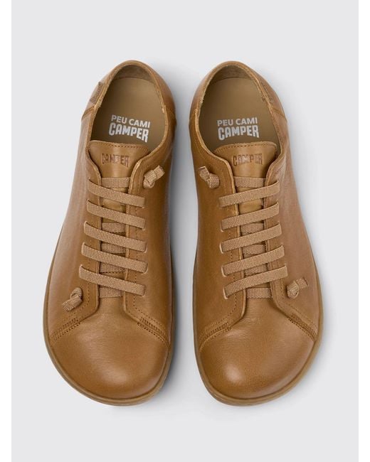 Camper Brown Peu Leather Sneakers for men
