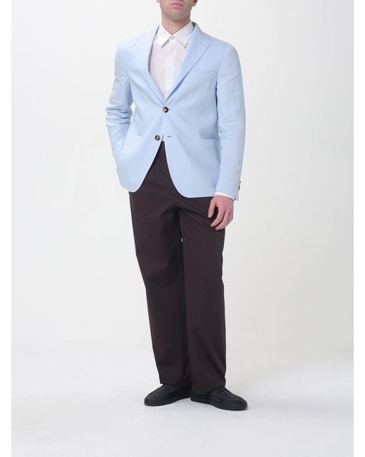 Agnona Blue Roma Single Breasted Blazer for men