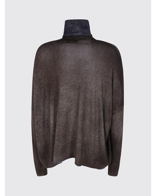Avant Toi Gray Wool And Cashmere Blend Turtleneck Jumper With Long Sleeves And Ribbed Trims