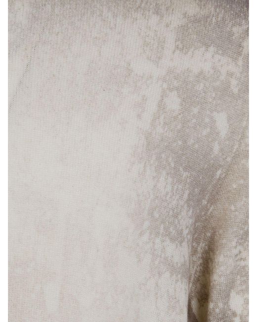Avant Toi Natural Abstract Pattern Cashmere Sweater for men