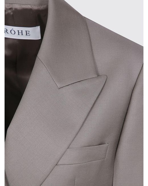 Rohe Gray Double-Breasted Blazer