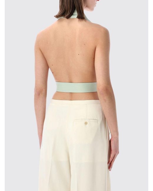 Alberta Ferretti Green Satin Top