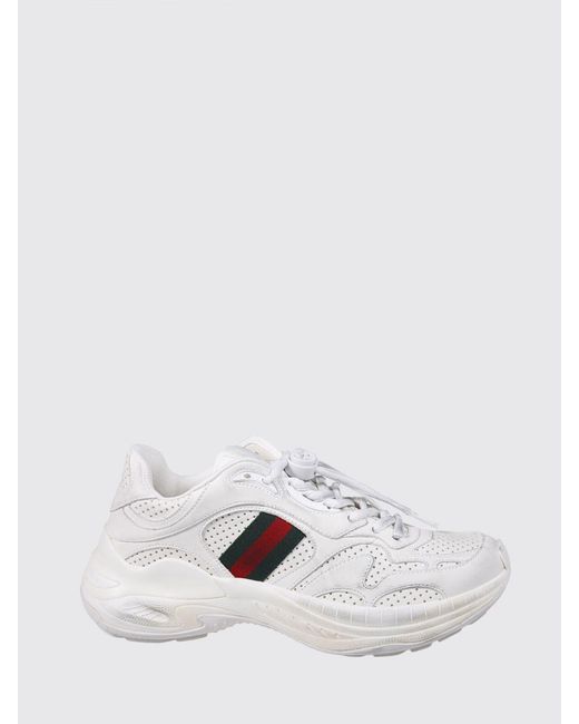 Gucci White 2.0 Perforated Leather Sneakers