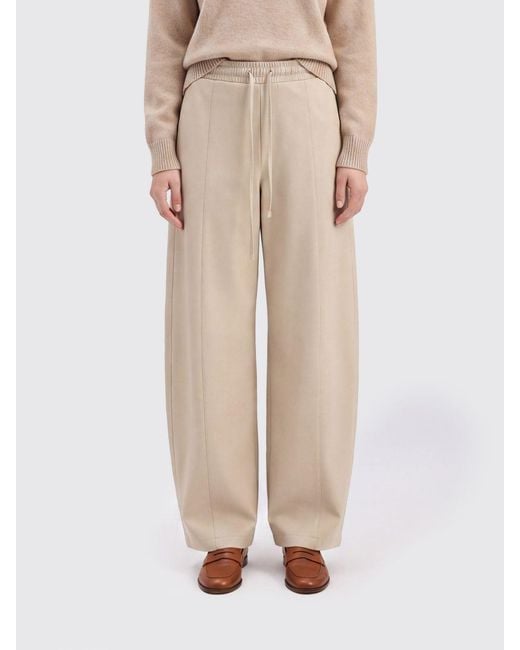 Max Mara Natural Olmo Wide-Leg High-Waisted Technical Fabric Jogging Trousers