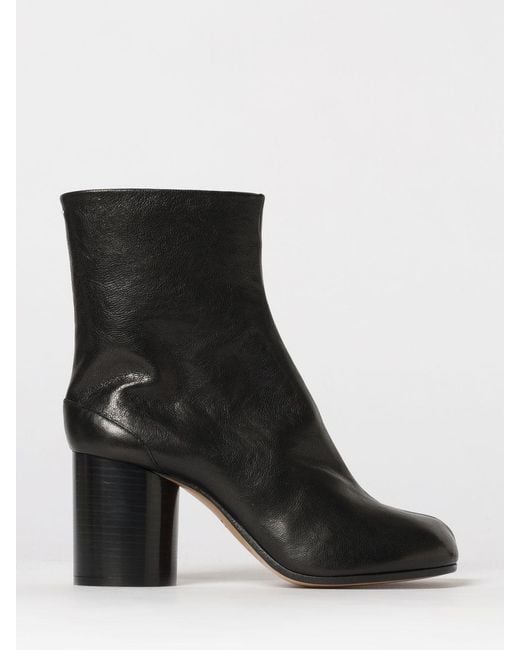 Maison Margiela Black Tabi Nappa Leather Ankle Boots