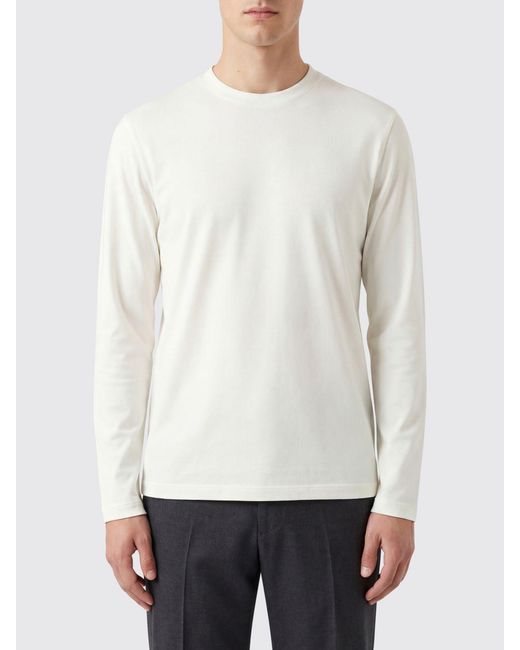 Zanone White Basic Cotton T Shirt for men