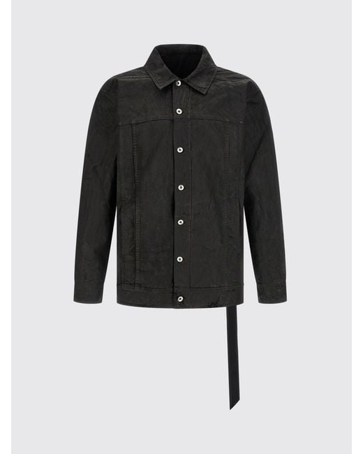 Rick Owens Black Jumbo Worker Denim Jacket for men