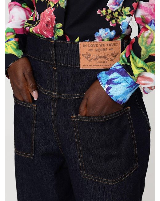 Moschino Couture Blue Wide Leg Jeans