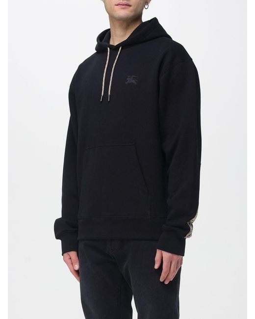 Burberry Blue Cotton Hoodie for men