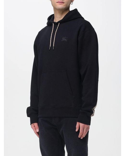 Burberry Blue Cotton Hoodie for men