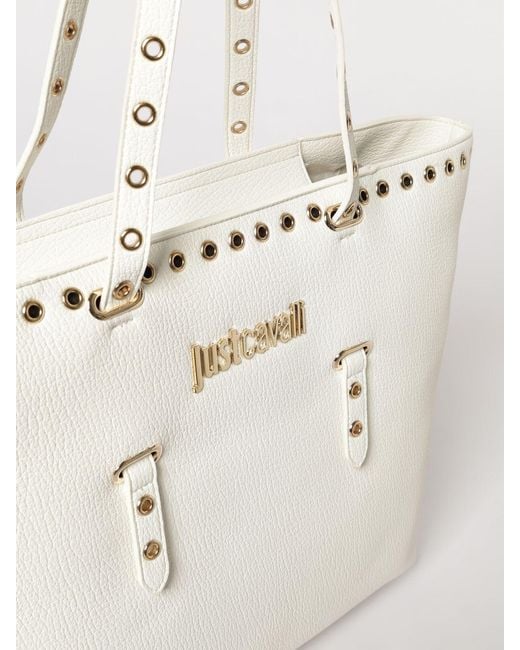 Just Cavalli Natural Grained Faux Leather Bag
