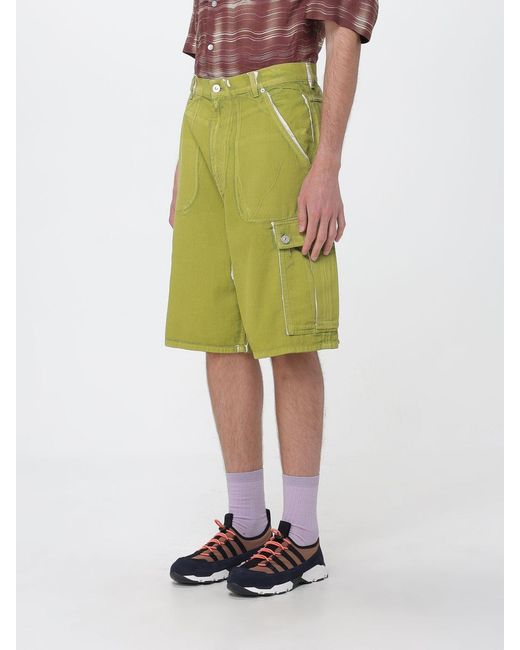 Marni Green Cotton Cargo Bermuda Shorts for men