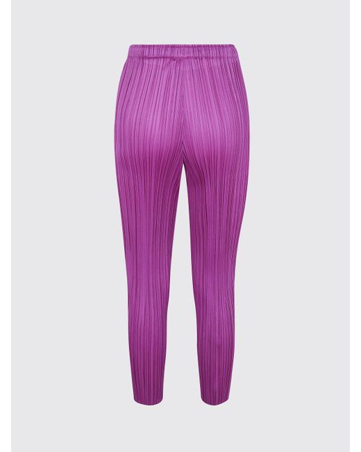 Pleats Please Issey Miyake Purple Pants