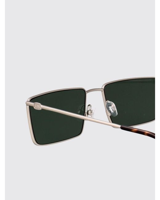 Lacoste Metallic Metal Aviator Sunglasses With Amber Lenses And Embossed Logo for men