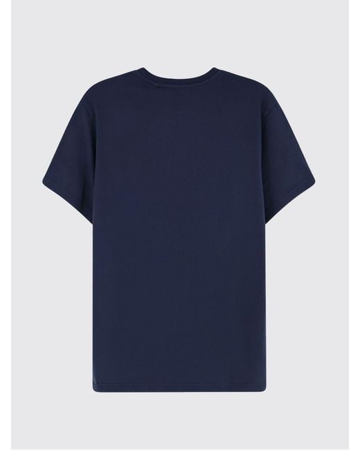 Aspesi Blue Cotton Slogan T-Shirt for men
