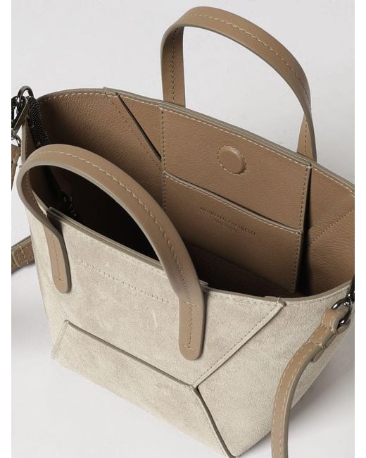 Brunello Cucinelli Natural Bc Duo Suede Bag