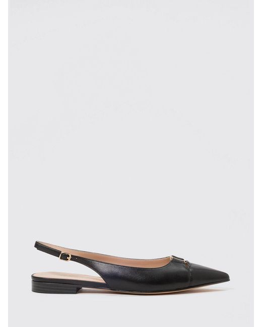 Twinset White Leather Ballerinas