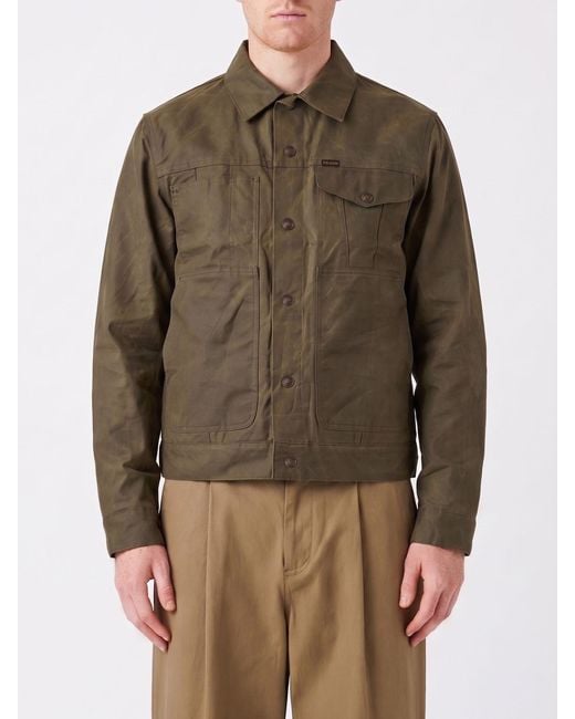 Filson Brown Cotton Shirt Jacket for men