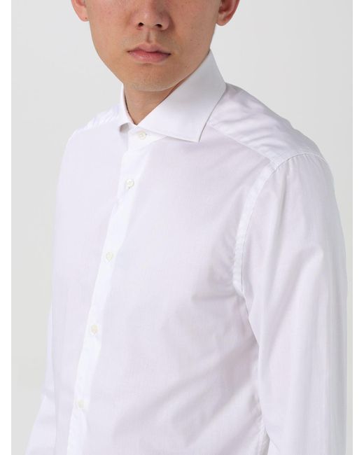 Camicia in popeline di Corneliani in White da Uomo
