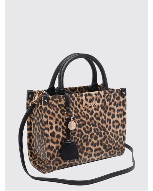 Liu Jo Brown Ridhi Small Animal Print Faux Leather Bag