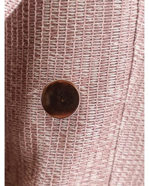 Tagliatore Pink Cotton Double-Breasted Blazer