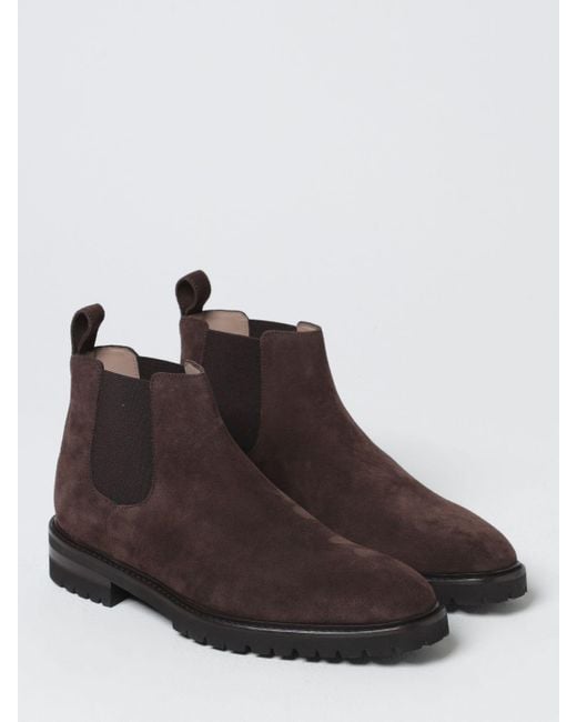 Manolo Blahnik Brown Ankle Boots In Suede for men
