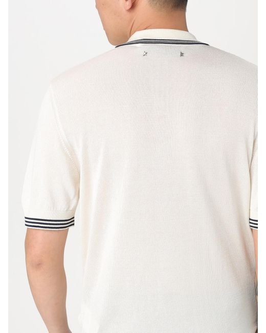 Golden Goose Deluxe Brand White Striped Polo for men