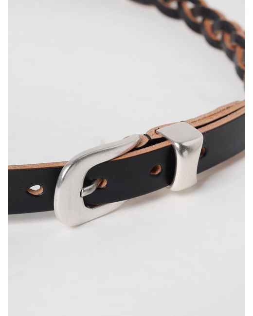 Our Legacy Black Braided Leather Belt for men