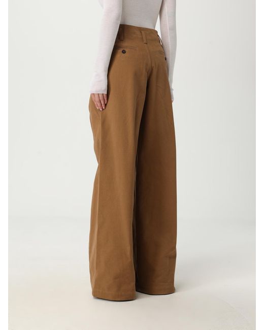 ChloÉ Pantalón De Algodón Chloé de color Natural