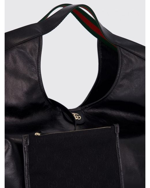 Gucci Black Giglio Large Tote Bag