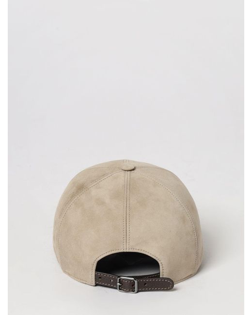 Brunello Cucinelli Natural Suede Baseball Cap