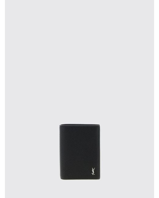 Saint Laurent White Tiny Cassandre Card Holder for men