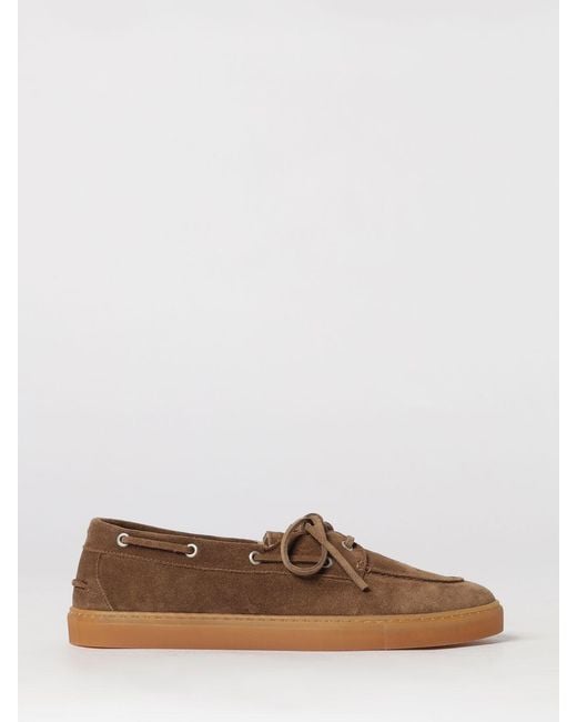 COPENHAGEN Brown Paia Suede Boat Loafers for men
