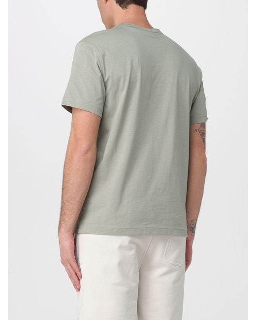 Belstaff Gray Cotton T-Shirt With Logo for men
