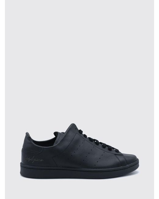 Y-3 Blue Diagonal Stan Smith Leather Sneakers With Printed Logo And Round Toe for men