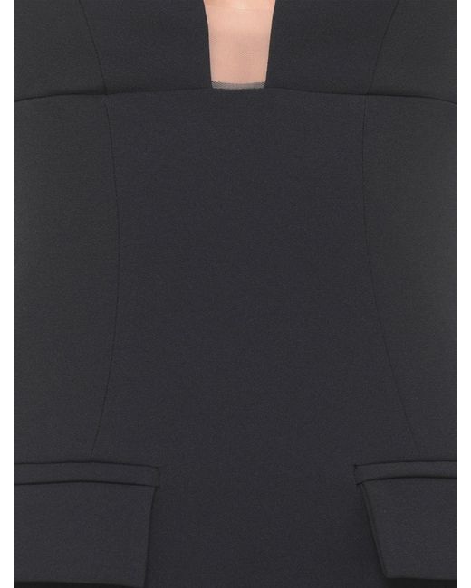 Elisabetta Franchi Black Crêpe Mini Dress