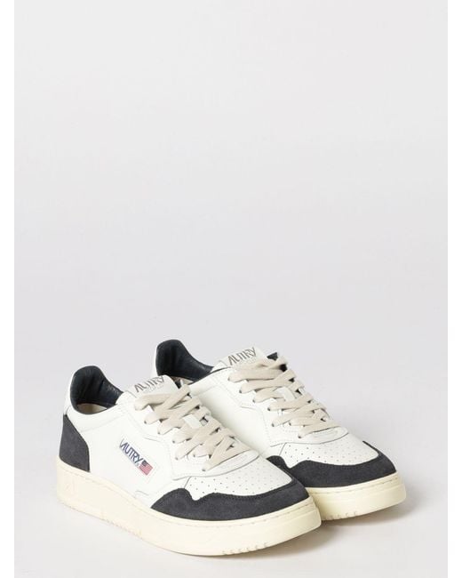 Autry White Medalist Low Leather Sneakers for men