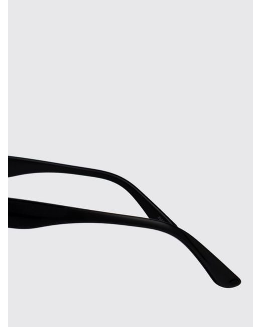 Karl Lagerfeld Black Vintage Cat Eye Acetate Sunglasses With Metallic Logo
